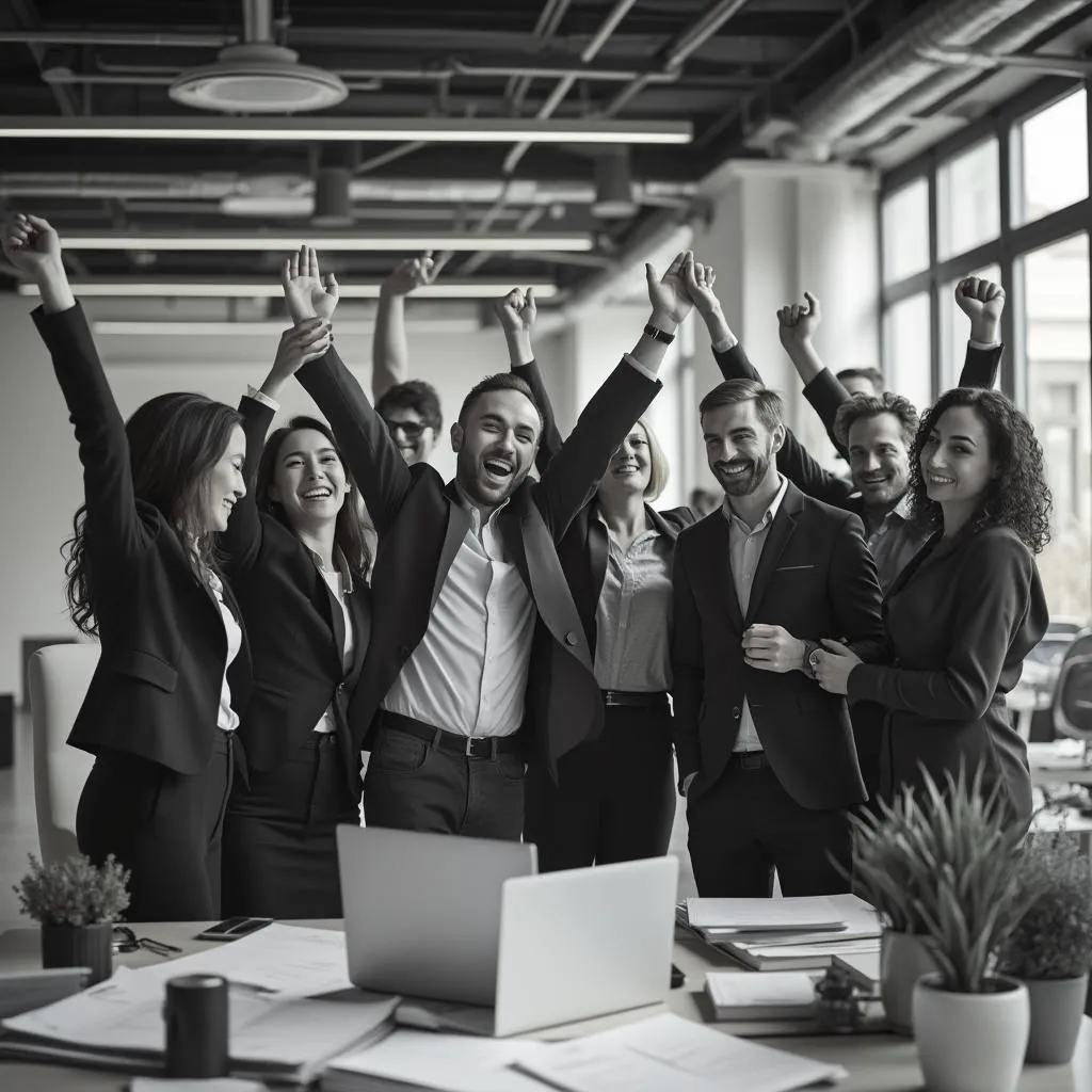 Client success celebration